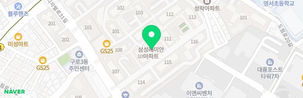 구로삼성래미안아파트 114동 앞 놀이터 지도 이미지