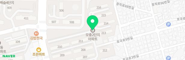 청주모충주공2차아파트 213동 앞 지도 이미지