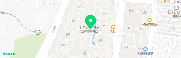 e편한세상 전하아파트 107동 놀이터 지도 이미지