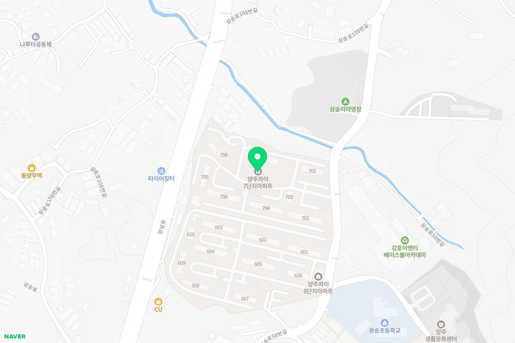양주자이7단지아파트 놀이터2 지도 이미지