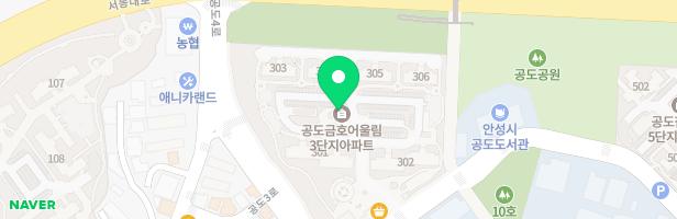 안성공도금호어울림3단지 303동앞놀이터 지도 이미지