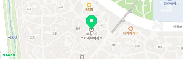 수원정자SK스카이뷰 보육시설옆어린이놀이터 지도 이미지