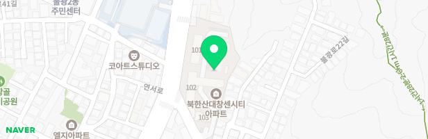 북한산대창센시티 아파트 101동 앞 어린이놀이터 지도 이미지