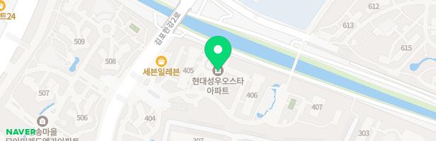 한강현대성우오스타아파트 406동앞 어린이놀이터 지도 이미지