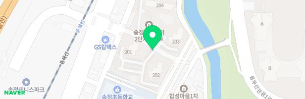 송정2휴먼시아 206동 앞 놀이터 지도 이미지