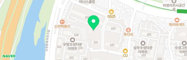 수성태왕하이츠리버뷰 105동앞 어린이놀이시설 지도 이미지