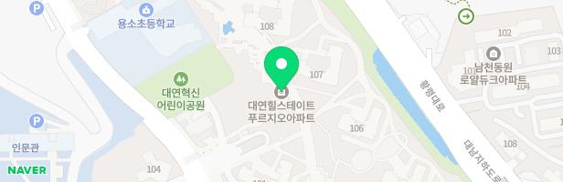 대연힐스테이트푸르지오 104동 놀이터 지도 이미지