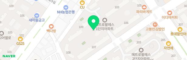 메트로팔레스1단지 105동 앞 어린이놀이터 지도 이미지