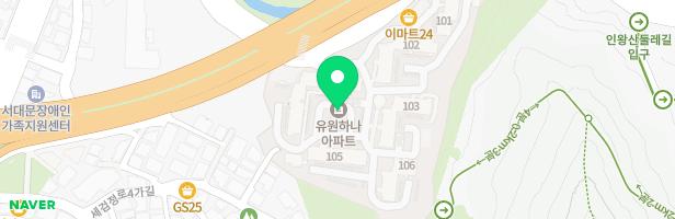 홍제유원하나아파트 101동 놀이터 지도 이미지