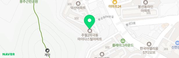 주월2차 극동마이다스빌아파트 201동옆놀이터 지도 이미지