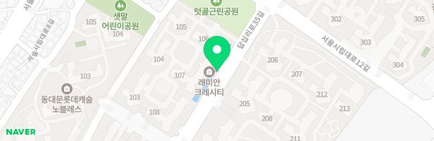 전농래미안크레시티 어린이놀이시설5(302동 앞-3블럭) 지도 이미지
