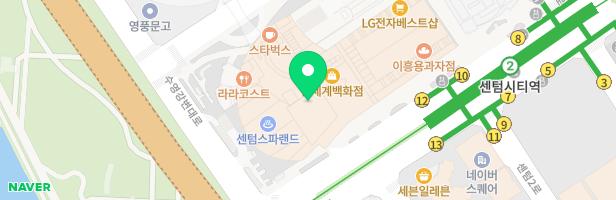 신세계센텀시티 주라지파크 지도 이미지