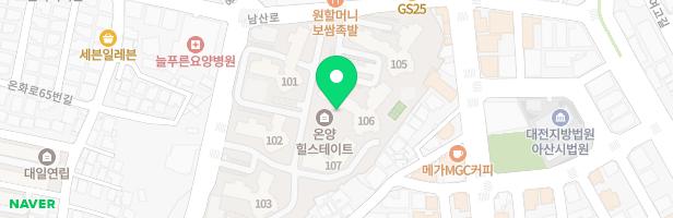 온양힐스테이아파트-102동앞 지도 이미지