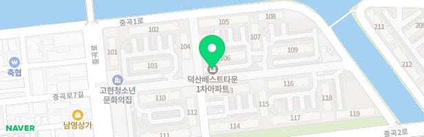 덕산베스트타운 119동 놀이터 지도 이미지