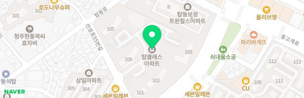LH청주탑동아파트 104동 뒷편 놀이터 지도 이미지