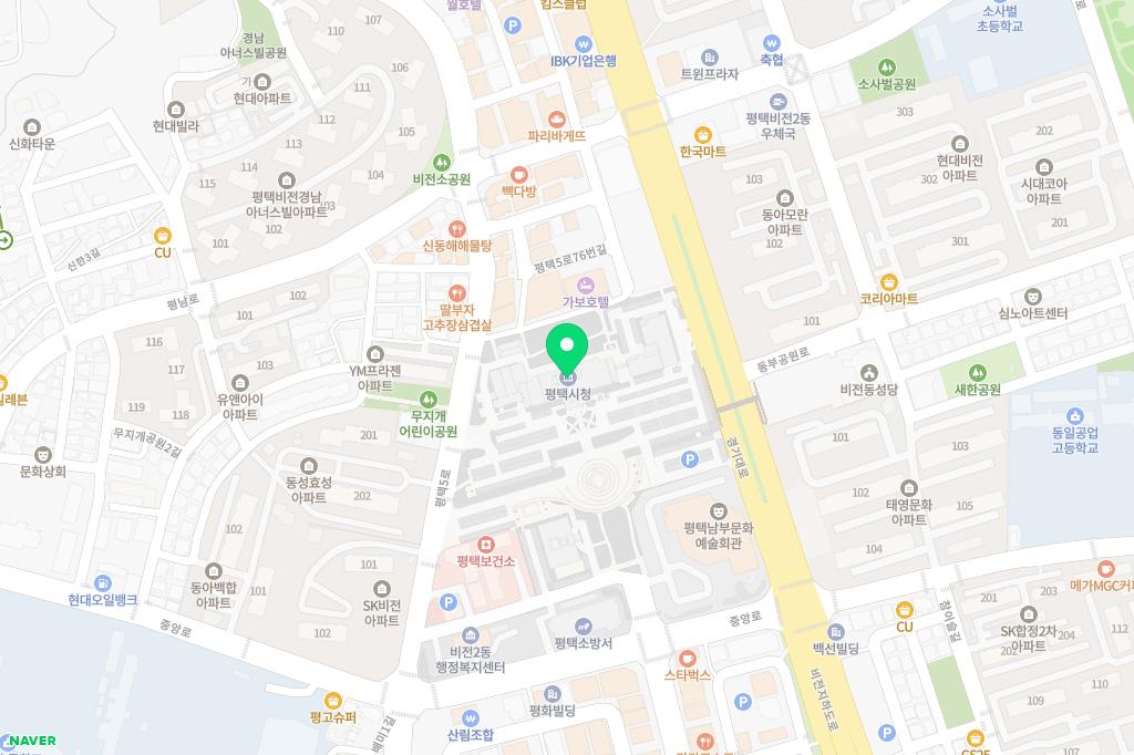 평택서재지구GS자이아파트103동앞놀이터 지도 이미지