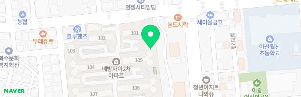 배방자이2차아파트(105동놀이터) 지도 이미지