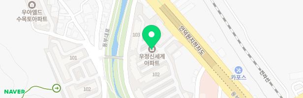 우정신세계아파트 103동 놀이터 지도 이미지