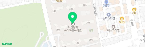 아산용화아이파크 101동 앞 놀이터 지도 이미지
