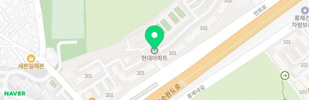 홍은현대아파트(103동뒤) 지도 이미지