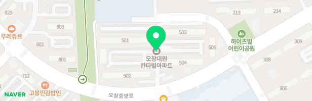 오창대원칸타빌아파트내 놀이터(505동) 지도 이미지