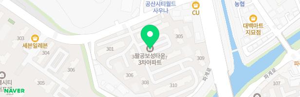 팔공3차보성타운 309동 놀이터 지도 이미지