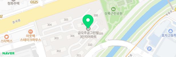 금오주공그린빌3단지아파트 308동 뒤(2) 지도 이미지