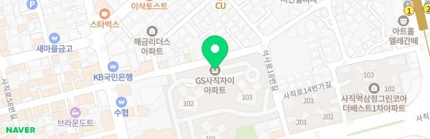 사직자이아파트 어린이놀이터- 2(102동앞) 지도 이미지