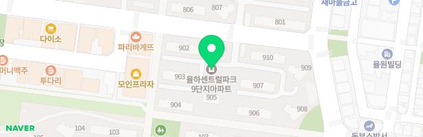 율하휴먼시아9단지아파트908동-909동사이어린이놀이터 지도 이미지