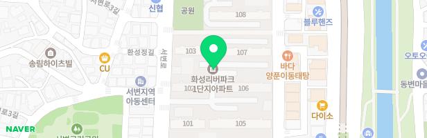 화성리버파크1단지 106동뒤 놀이터 지도 이미지