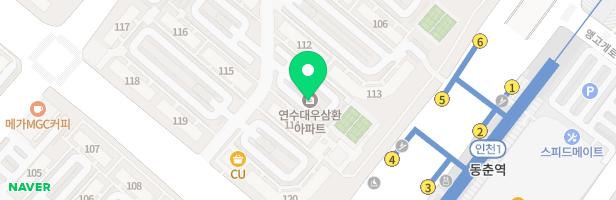 연수대우삼환아파트117동 어린이놀이터 지도 이미지