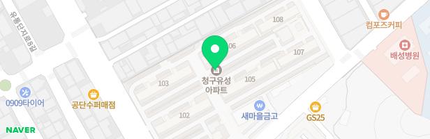 유성청구아파트 놀이시설 101동뒤 지도 이미지