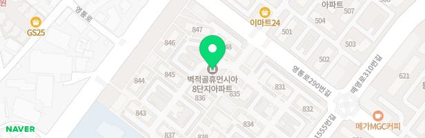 벽적골1단지주공아파트 관리소 뒤 지도 이미지