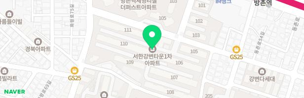 (서한)강변1차아파트 109동 지도 이미지