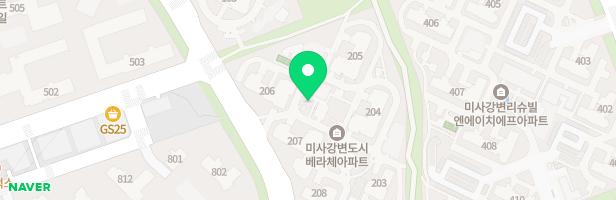미사강변도시 베라체 206동 옆 유아놀이터 지도 이미지