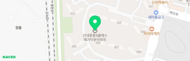 신대지구 중흥S클래스 메가타운 어린이놀이터4(604동 옆) 지도 이미지