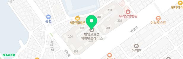 울산 해링턴플레이스 104동 앞 유아놀이터 지도 이미지