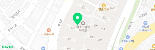 kcc 스위첸 208동 놀이터 지도 이미지