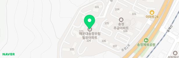 해운대송정우림필유 104동 앞 놀이터 지도 이미지