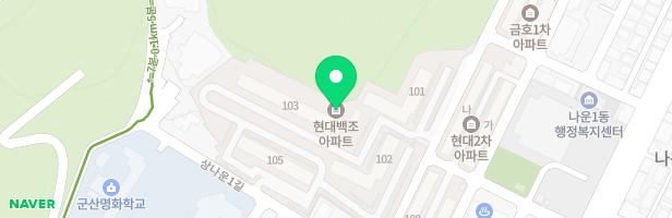 나운현대백조아파트 관리동 어린이놀이터 지도 이미지