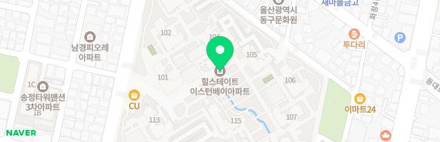 힐스테이트 이스턴베이 106동 놀이터 지도 이미지