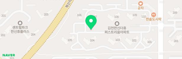 한신더휴 퍼스트리움 104동 앞 놀이시설 지도 이미지