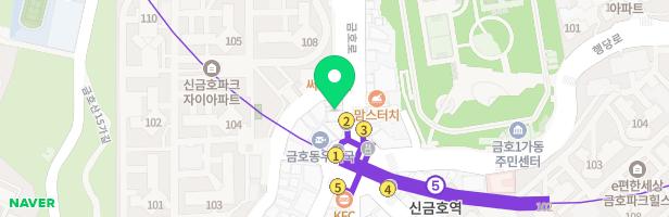 신금호 파크자이 아파트 놀이터(105동 옆) 지도 이미지