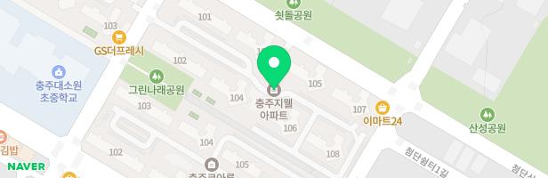 충주 지웰 아파트 놀이시설(103~105동 사이) 지도 이미지