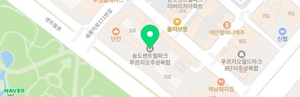 센트럴파크푸르지오주상복합 중앙광장어린이놀이터 지도 이미지