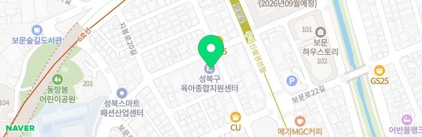 성북구 육아종합지원센터 지도 이미지
