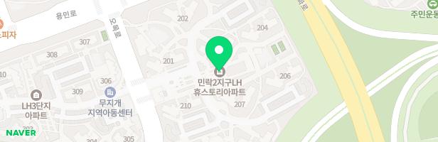 휴스토리아파트 206동앞 놀이시설 지도 이미지