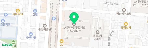 부천송내역파인푸르지오 1단지 104동 앞 놀이터 지도 이미지