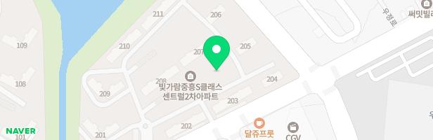 중흥S-클래스 센트럴 2차 아파트 207동(뒤) 지도 이미지