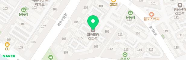 SK VIEW 108동 뒤 놀이터 지도 이미지